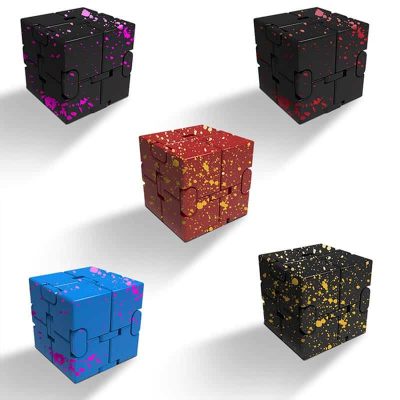 Fidget Infinity Cube en Alu - Objet Anti Stress - Science Labs