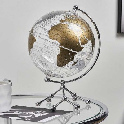 Globe Terrestre Transparent et Or - Globe Terrestre Déco - Science Labs