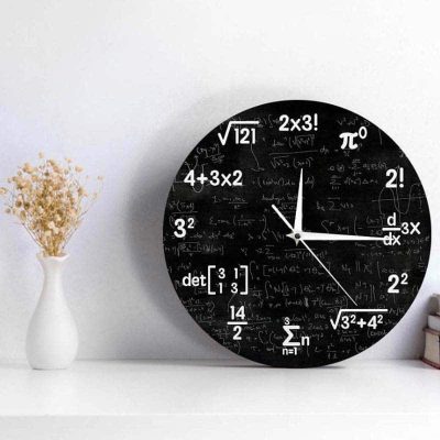 Horloge avec Formule Mathématique - Horloge Murale Originale - Deco Scientifique