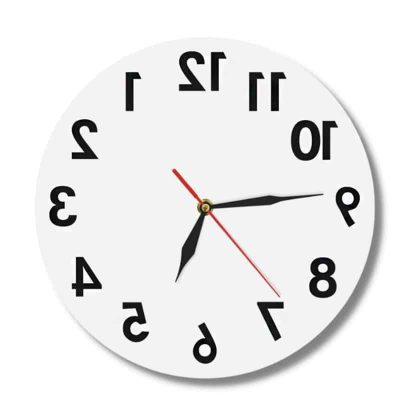Horloge Inversée - Horloge Murale Originale - Deco Scientifique