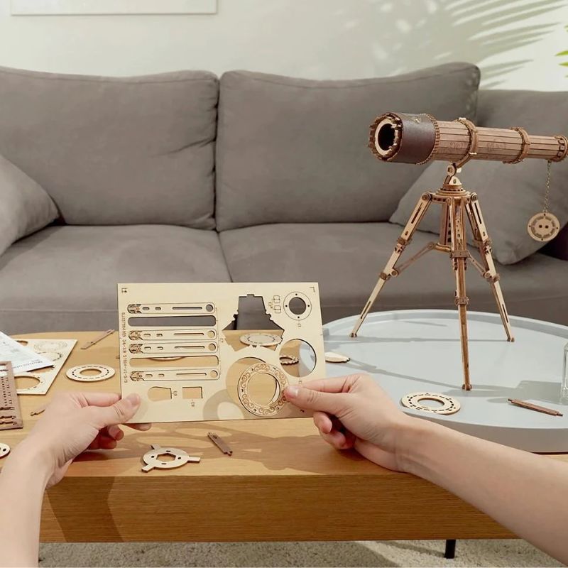 3D Wooden Puzzle Telescope