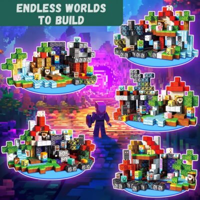 Magnetic Building Blocks 300 Pieces (Build Mine World)