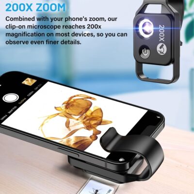 Clip-On Phone Microscope
