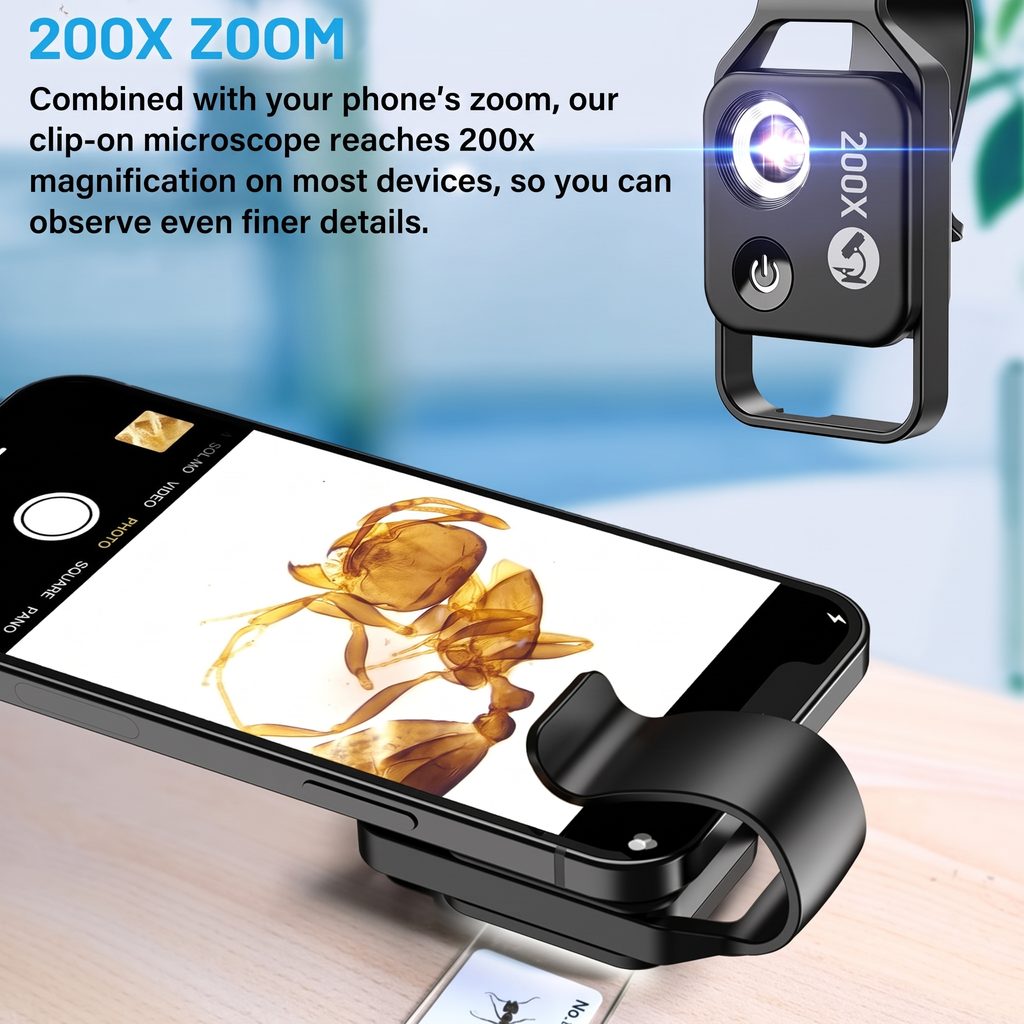 Clip-On Phone Microscope