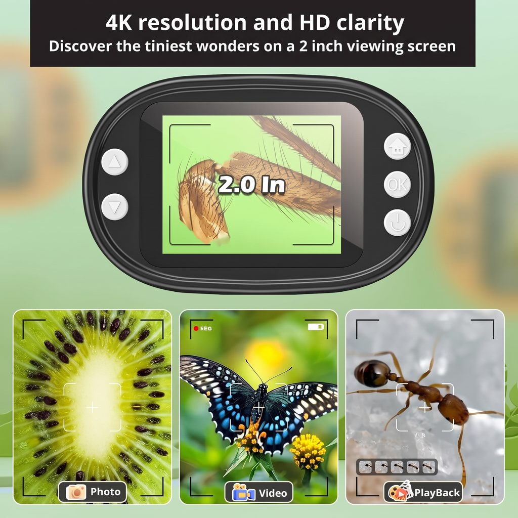 Handheld Digital Microscope with Screen