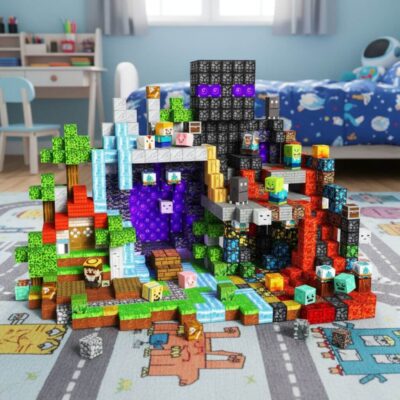 Magnetic Building Blocks 300 Pieces (Build Mine World)