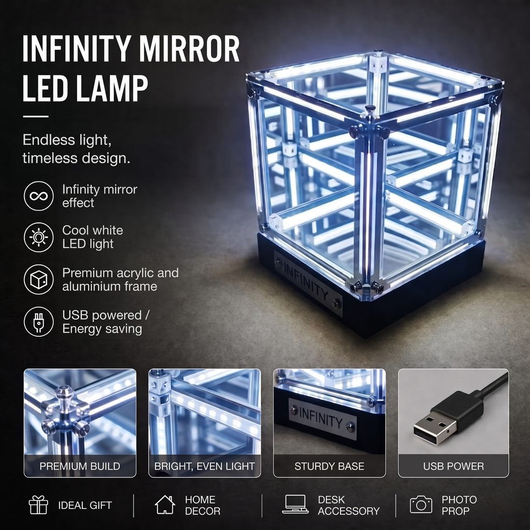 Infinity Mirror Cube Light