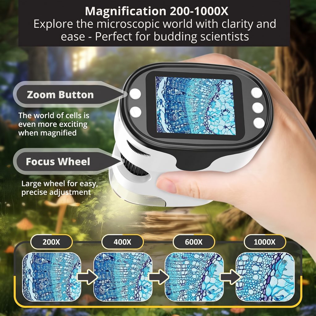 Handheld Digital Microscope with Screen