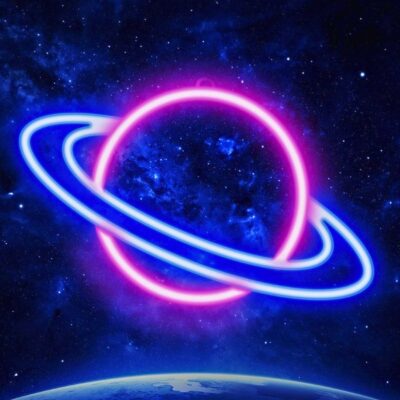 Saturn Neon Sign