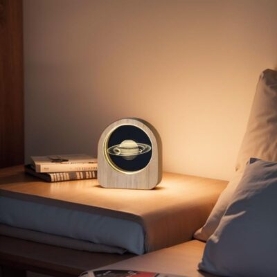 Wooden Arch Saturn Lamp - Image 2
