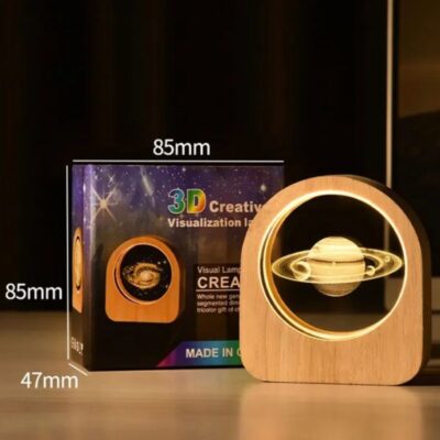 Wooden Arch Saturn Lamp - Image 3