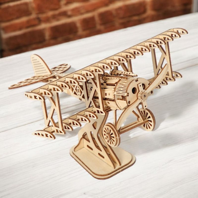 3D Wooden Plane Puzzle