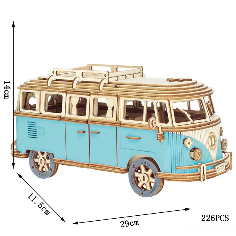 VW Camper Van 3D Wooden Puzzle - Image 4