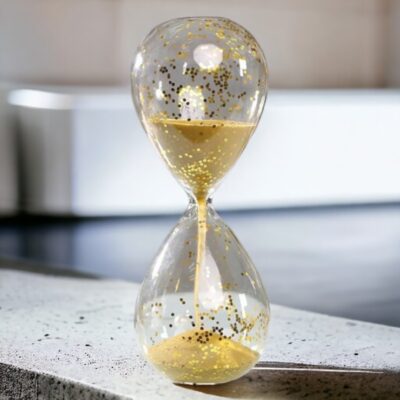Gold Glitter Hourglass