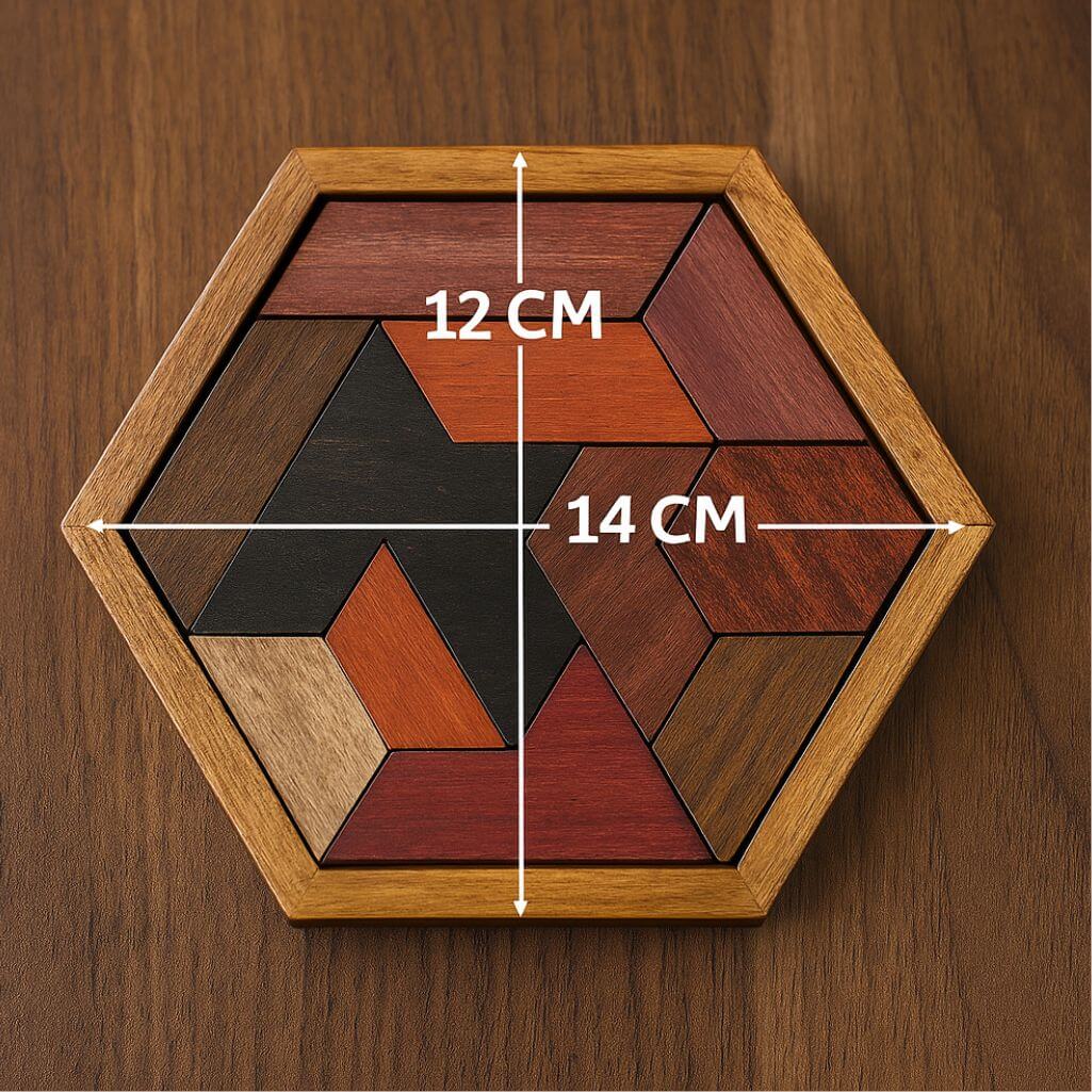 Wooden Hexagon Puzzle - Image 3