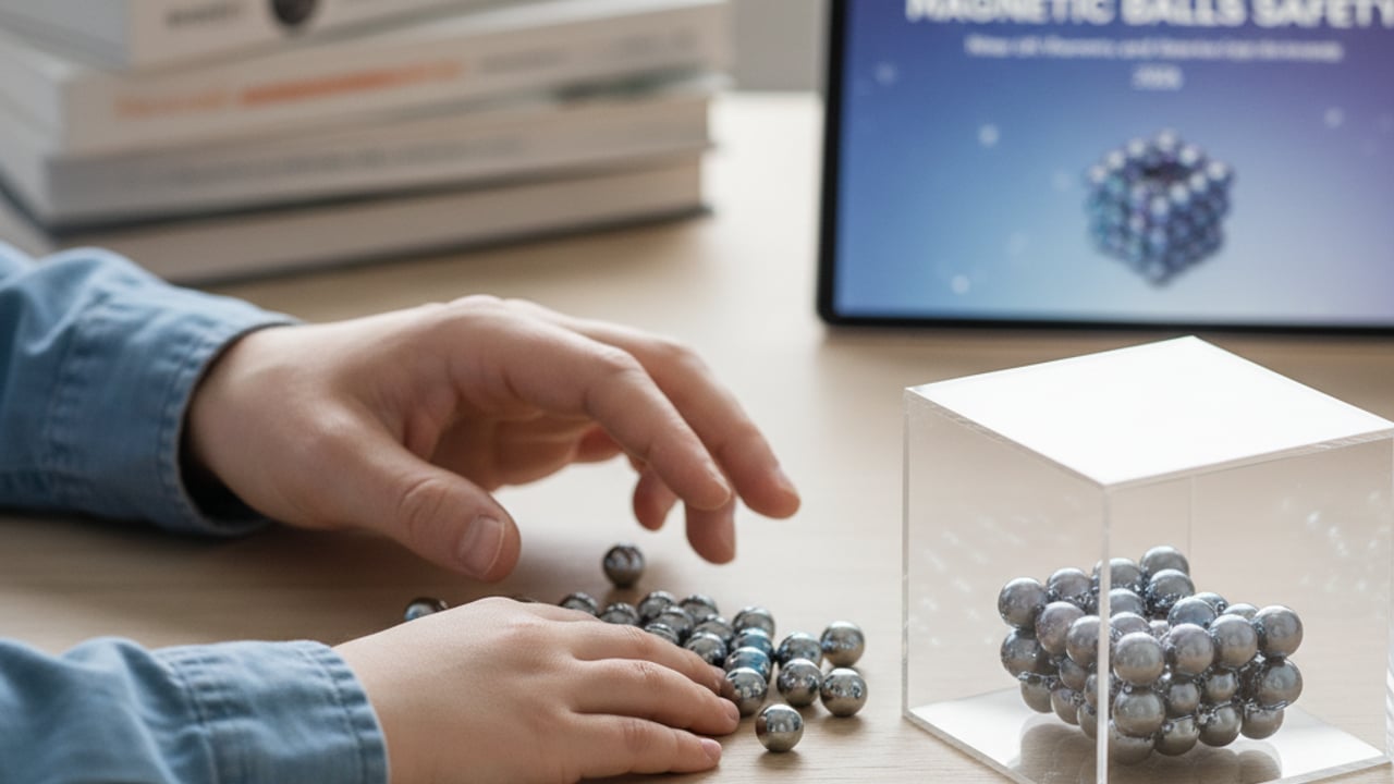 What age is safe for magnetic ball toys?