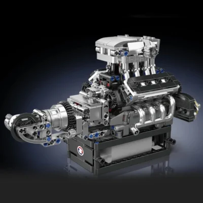 Car Engine Model Kit, Motorised Supercar V8 (737 Pieces)