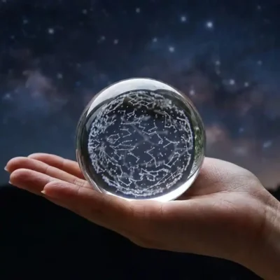 Engraved Constellation Crystal Ball, 60 mm