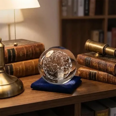 Engraved Constellation Crystal Ball, 60 mm