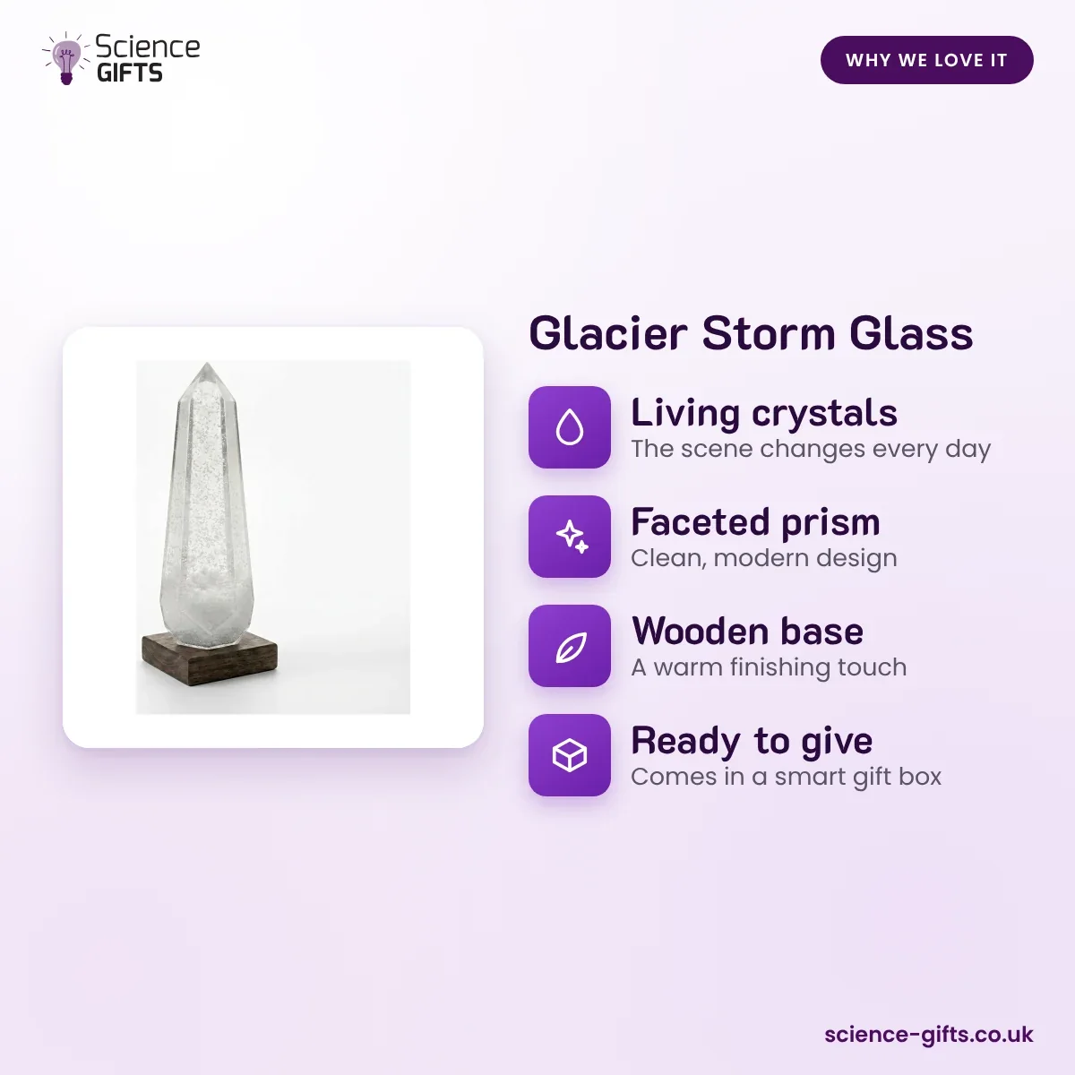 Glacier Storm Glass