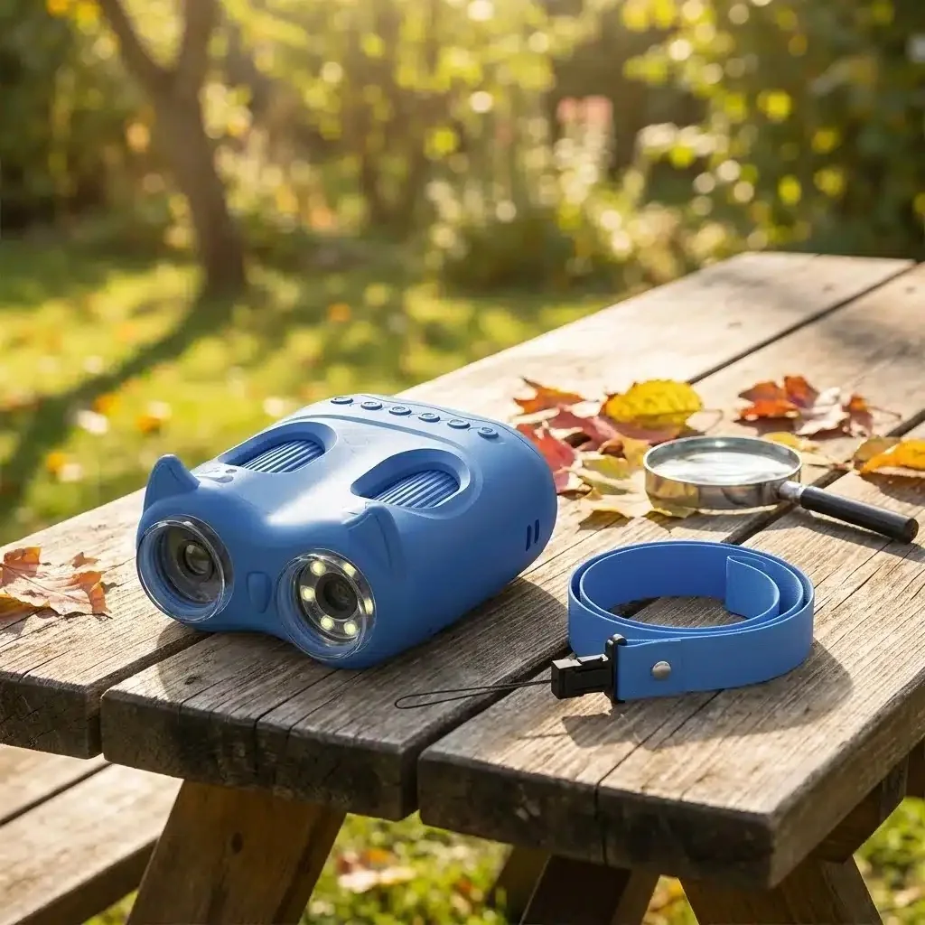 Kids Binoculars and Microscope 2-in-1 with Screen