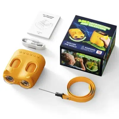 Kids Binoculars and Microscope 2-in-1 with Screen
