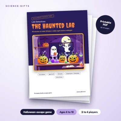 Halloween Escape Game for Kids "Lab Detectives: The Haunted Lab" Ages 6-10 (Printable PDF): cover