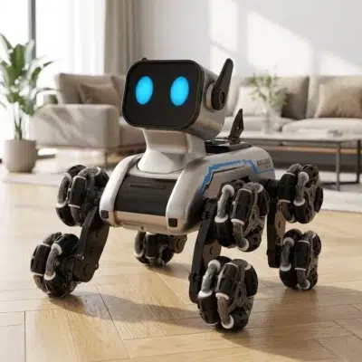 Remote Control Stunt Robot Dog with 8 Wheels