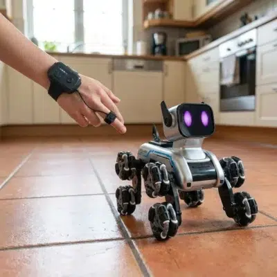 Remote Control Stunt Robot Dog with 8 Wheels
