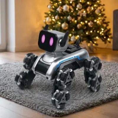 Remote Control Stunt Robot Dog with 8 Wheels