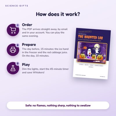 How does it work? Halloween Escape Game for Kids "Lab Detectives: The Haunted Lab" Ages 6-10 (Printable PDF)